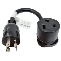 Parkworld 1 ft. 10/3 STW 3-Wire NEMA L6-30P Plug to Welder 6-50R Receptacle Adapter Cord