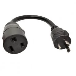 Parkworld 1 ft. 10/3 3-Wire 30 Amp Locking 3-Prong NEMA L6-30P Plug to 50 Amp Welder 6-50R Adapter Cord