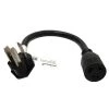 Parkworld 1.5 ft. 10/3 3-Wire 30 Amp Dryer 3-Prong NEMA 10-30P Plug to Generator 3-Prong Locking L6-20R Adapter Cord