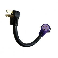 Parkworld 1.5 ft. 6/3 3-Wire EV Charging Adapter 50 Amp 3-Prong Range 10-50P to 50 Amp Electric Vehicle 14-50R EV Adapter Cord