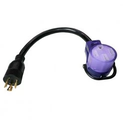 Parkworld 1.5 ft. 10/3 3-Wire EV Charging Adapter 20 Amp 250-Volt Locking L6-20P to 50 Amp Electric Vehicle 14-50R EV Adapter Cord