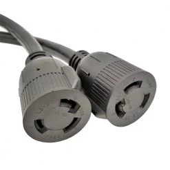 Parkworld 3 ft. 10/3 STW 3-Wire 30 Amp NEMA L6-30 Y Splitter Cord NEMA L6-30P to (2) L6-30R Receptacle Y Adapter Cord -Extension Cords Sales Store parkworld appliance extension cords 886160 4f 1000