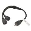 Parkworld 3 ft. 10/3 STW 3-Wire 30 Amp NEMA L6-30 Y Splitter Cord NEMA L6-30P to (2) L6-30R Receptacle Y Adapter Cord -Extension Cords Sales Store parkworld appliance extension cords 886160 64 1000