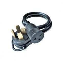 Parkworld 3 ft. 10/3 3-Wire 50 Amp RV/Generator 4-Prong Plug NEMA 14-50P to 20 Amp 3-Prong 6-20R(T-Blade 6-15R) Adapter Cord