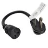 Parkworld 1.5 ft. 10/3 3-Wire 50 Amp 3-Prong NEMA 10-50P Plug to 20 Amp T-Blade Female Outlet 6-20R/6-15R Range Adapter Cord -Extension Cords Sales Store parkworld appliance extension cords 886313a 64 1000