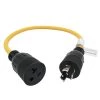 Parkworld 2 ft. 12/3 3-Wire 15 Amp 250-Volt NEMA L6-15P Plug to 5-20R/15R T-Blade Receptacle (L6-15P to 5-20/15R Adapter Cord) -Extension Cords Sales Store parkworld appliance extension cords 886351a 64 1000