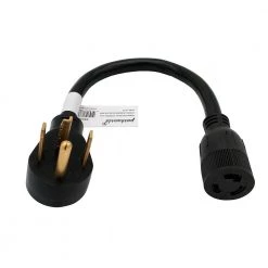Parkworld 1.5 ft. 10/3 3-Wire 20 Amp 250-Volt NEMA 14-30P to L6-20R Dryer Adapter Cord