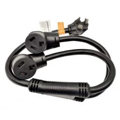 Parkworld 3 ft. 10/3 3-Wire Dryer 30 Amp 3-Prong Y Adapter Cord NEMA 10-30P Plug to (2) 10-30R Receptacle Splitter Cord
