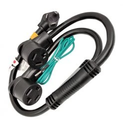 Parkworld 3 ft. 10/3 3-Wire 30 Amp 3-Prong Dryer Y Adapter Cord NEMA 10-30P Plug to 10-30R and 14-30R Receptacle Y Splitter Cord