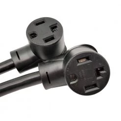 Parkworld 3 ft. 10/4 4-Wire Dryer 30 Amp 4-Prong Y Adapter Cord NEMA 14-30P Plug to (2) 14-30R Receptacle -Extension Cords Sales Store parkworld appliance extension cords 886603 1f 1000