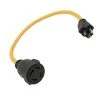 Parkworld 2 ft. 12/3 3-Wire Household 15 Amp 125-Volt 3-Prong Plug NEMA 5-15P to Generator 3-Prong Locking L14-30R Adapter Cord