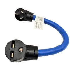 Parkworld 1.5 ft. 8/3 3-Wire 50 Amp 3-Prong Old Dryer/Range Plug NEMA 10-50P to 6-30R Outlet (10-50P to 6-30R Adapter Cord)