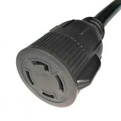 Parkworld 1 ft. 10/3 STW 3-Wire Generator 30 AMP 3-prong L5-30P Plug to 4-prong L14-30R (2 Hots Bridged) -Extension Cords Sales Store parkworld generator cords 885033 1f 1000