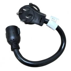 Parkworld 1.5 ft. 10/4 4-Wire 50 Amp 125/250-Volt 4-Prong RV/EV/Generator NEMA 14-50P Plug to 30 Amp Locking L14-30R Adapter Cord -Extension Cords Sales Store parkworld rv marine cords 60288 1f 1000