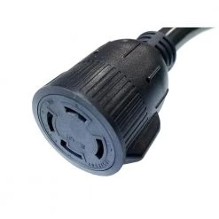 Parkworld 1.5 ft. 10/4 4-Wire 50 Amp 125/250-Volt 4-Prong RV/EV/Generator NEMA 14-50P Plug to 30 Amp Locking L14-30R Adapter Cord -Extension Cords Sales Store parkworld rv marine cords 60288 4f 1000