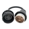 Parkworld 1.5 ft. 10/3 3-Wire RV/Marine 50 Amp 125-Volt 3-Prong Twist Lock SS1-50P to 30 Amp L5-30R Receptacle Adapter Cord(Black) -Extension Cords Sales Store parkworld rv marine cords 60301 64 1000