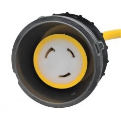Parkworld 1.5 ft. 10/3 3-Wire RV/Marine 50 Amp 125-Volt 3-Prong Locking SS1-50P to 30 Amp L5-30R Receptacle Adapter Cord Yellow -Extension Cords Sales Store parkworld rv marine cords 60301y 4f 1000