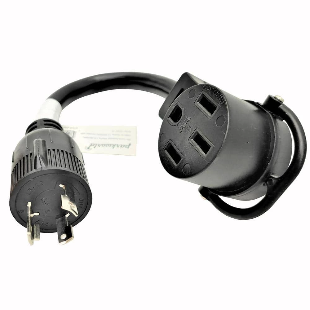 Parkworld 1 ft. 10/3 Generator 30 Amp 3-Prong Locking L5-30P Plug to 50 Amp 4-Prong 14-50R Adapter cord(2-Hots Bridged) FOR RVs 4 Parkworld 1 ft. 10/3 Generator 30 Amp 3-Prong Locking L5-30P Plug to 50 Amp 4-Prong 14-50R Adapter cord(2-Hots Bridged) FOR RVs - Image 2