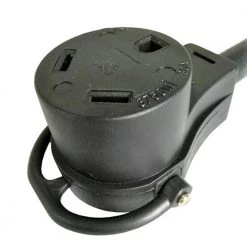 Parkworld 1 ft. 10/3 Generator 30 Amp 125-Volt 3-Prong Locking L5-30P Plug to RV 30 Amp TT-30R Adapter Cord(NEMA L5-30P to TT-30R） -Extension Cords Sales Store parkworld rv marine cords 691876 1f 1000