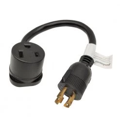 Parkworld 1.5 ft. 10/3 3-Wire Generator 30 Amp Locking 4-Prong Plug NEMA L14-30P to 50 Amp Welder 6-50R Receptacle Adapter Cord