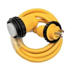 Parkworld 10 ft. 10/3 STW 3-Wire RV/Marine Shore Power 30 Amp to 50 Amp NEMA L5-30P to SS2-50R Adapter Cord -Extension Cords Sales Store parkworld rv marine cords 692002a 44 1000