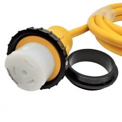 Parkworld 10 ft. 10/3 STW 3-Wire RV/Marine Shore Power 30 Amp to 50 Amp NEMA L5-30P to SS2-50R Adapter Cord -Extension Cords Sales Store parkworld rv marine cords 692002a 4f 1000