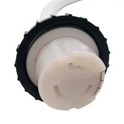 Parkworld 3 ft. 6/4 4-Wire Marine Shore Power 50 Amp 125/250-Volt Y Adapter Cord NEMA SS2-50P to (2)SS2-50R Receptacle, White -Extension Cords Sales Store parkworld rv marine cords 692057w 1f 1000