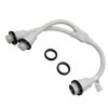 Parkworld 3 ft. 6/4 4-Wire Marine Shore Power 50 Amp 125/250-Volt Y Adapter Cord NEMA SS2-50P to (2)SS2-50R Receptacle, White -Extension Cords Sales Store parkworld rv marine cords 692057w 64 1000