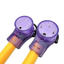 Parkworld 3 ft. STW 6/4 4-Wire RV 50 Amp Y Adapter Cord NEMA 14-50P Plug to two 14-50R Female Receptacle Yellow -Extension Cords Sales Store parkworld rv marine cords 692095y 4f 1000