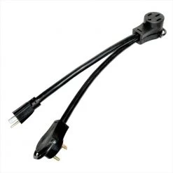 Parkworld 1.5 ft. 10/3 3-Wire RV V-Adapter Cord NEMA 5-15P Plug and TT-30P Plug to 14-50R Receptacle V Splitter Cord -Extension Cords Sales Store parkworld rv marine cords 885545 c3 1000