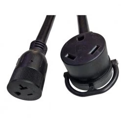 Parkworld 1.5 ft. 10/3 3-Wire RV 50 Amp 4-Prong V Adapter Cord NEMA 14-50P Plug to TT-30R & 5-20/15R Receptacle V Splitter Cord -Extension Cords Sales Store parkworld rv marine cords 885934 1f 1000