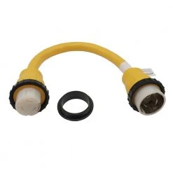 Parkworld 2 ft. 6/3 3-Wire 50 Amp 125-Volt Marine Shore Power SS1-50P to SS2-50R Adapter Cord