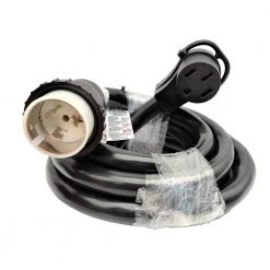 Parkworld 15 ft. 6/3+8/1 4-Wire RV/Marine Shore Power/EV Charging Adapter Cord 50 Amp 125-Volt/250-Volt SS2-50P(C6365) to 14-50R