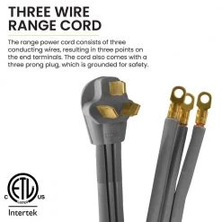 Power By Go Green 4 ft. 6/2 and 8/1 3-Wire Range Cord -Extension Cords Sales Store power by go green appliance extension cords gg 27004 4f 1000