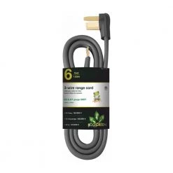 Power By Go Green 6 ft. 6/2 and 8/1 3-Wire Range Cord