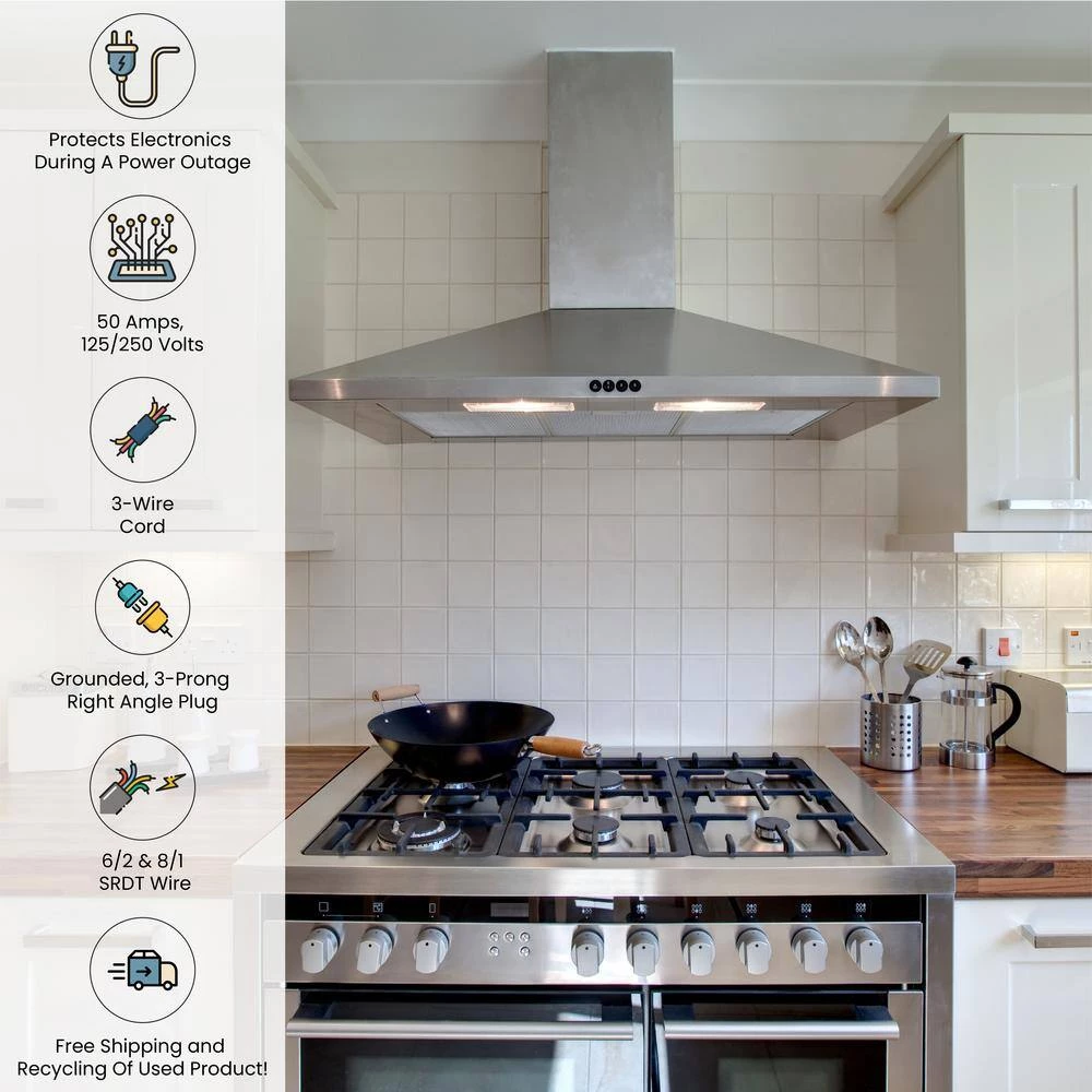 Power By Go Green 6 ft. 6/2 and 8/1 3-Wire Range Cord 8 Power By Go Green 6 ft. 6/2 and 8/1 3-Wire Range Cord - Image 6