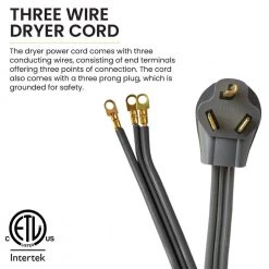 Power By Go Green 4 ft. 10-Gauge SRDT Dryer Cord -Extension Cords Sales Store power by go green appliance extension cords gg 27104 4f 1000