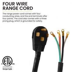 Power By Go Green 4 ft. 6/2 and 8/2 4-Wire Range Cord -Extension Cords Sales Store power by go green appliance extension cords gg 27204 4f 1000