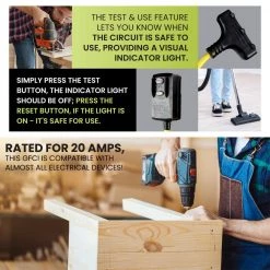 Power By Go Green 2 ft. Portable GFCI Extension Cord 15 Power By Go Green 2 ft. Portable GFCI Extension Cord -Extension Cords Sales Store power by go green gfci plugs gg 12402 76 1000