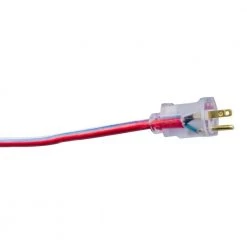 Southwire 100 ft. 12/3 SJTW USA Outdoor Heavy-Duty Extension Cord with Power Light Plug -Extension Cords Sales Store red white blue southwire general purpose cords 2549swusa1 4f 1000