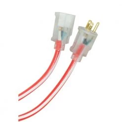 Southwire 50 ft. 12/3 SJTW Hi-Visbility Multi-Color Outdoor Heavy-Duty Extension Cord with Power Light Plug -Extension Cords Sales Store red white southwire general purpose cords 2548sw0041 4f 1000