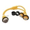 Parkworld 3 ft. STW 6/3 Plus 8/1 4-Wire 50 Amp 125-Volt/250-Volt SS2-50P to 30 Amp 125-Volt (2) L5-30R Marine Shore Power Splitter