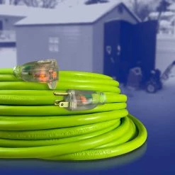 Unbranded USW 100 ft. 12/3 Triple Tap Cold Weather Extension Cord -Extension Cords Sales Store safety green general purpose cords 26100usw 44 1000