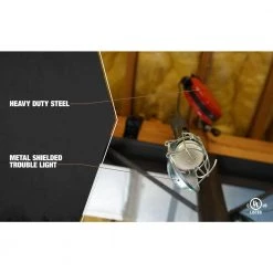 Southwire 75-Watt 40 ft. 16/3 SJTW Incandescent Guarded Trouble Work Light with Retractable Cord Reel -Extension Cords Sales Store southwire extension cord reels 48000 1f 1000