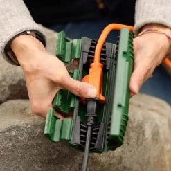 Twist and Seal Cord Protect Outdoor Extension Cord Cover and Plug Protection, Green -Extension Cords Sales Store twist and seal extension cord accessories tscp g 1000 1f 1000