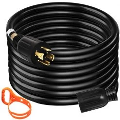 Extension Cords Sales Store 16 VEVOR 40 ft. Generator Extension Cord 110-Volt 30 Amp Generator Cord UL Listed Generator Power Cord with Twist Lock Connectors