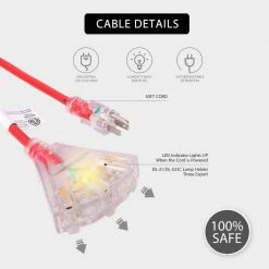 VIVOHOME 50 ft. Retractable Cord Reel with Ceiling Wall Mount Swivel Bracket and LED Light Connector -Extension Cords Sales Store vivohome extension cord reels x0026nt3p3 44 1000