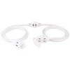 GE 12 ft. 16/3 AWG 6-Outlet Polarized Sofa Extension Cord, White