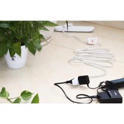 HDX 10 ft. 16-Gauge/2 White Braided Extension Cord -Extension Cords Sales Store white hdx general purpose cords lts b2 a19 1f 1000