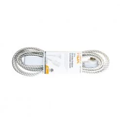 HDX 10 ft. 16-Gauge/2 White Braided Extension Cord -Extension Cords Sales Store white hdx general purpose cords lts b2 a19 4f 1000